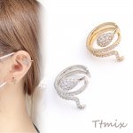 高品質ジルコニアイヤーカフ ヘビ型 17×17mm 片耳用（1ヶ）