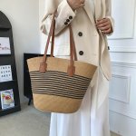 ニットバッグ トートバッグ レディース バッグ かごバッグ ハンドバッグ リボン付き 手提げ 肩掛け ニット 秋冬 軽量 トレンド 大容量（1ヶ）