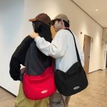 通勤バッグ エコバッグ 帆布 肩掛けバッグ 斜め掛けバッグ レディース メンズ ショルダーバッグ 大容量 大きめ 肩掛けバッグ 多収納 布製 通勤 通学（1ヶ）