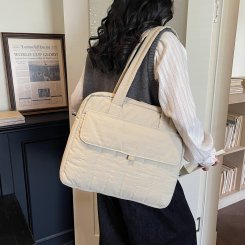 ショルダーバッグ 2way トートバッグ レディース ノートPCバッグ 帆布製 11/13/15インチ対応 通勤 旅行 お洒落 多機能（1ヶ）