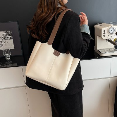 トートバッグ レディース 大容量 2way ショルダーバッグ PU素材 マグネット留め 通勤 おしゃれ 便利（1ヶ）