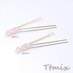 チェーンタッセル付きU字ピン ヘアスティック かんざし ヘアアクセサリー
