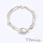 メタルチェーンブレスレット ライトゴールド（1連）