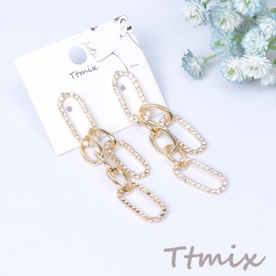 デザインピアス チェーンピアス ゴールド（1ペア）