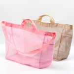 メッシュバッグ 大容量 携帯用トートバッグ ショルダーバッグ ビーチ プール キャンプ 約20×36×44×60cm（1ヶ）