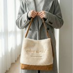 バケツバッグ レディース トートバッグ 2way ダブルフェイスラムスキン ラクダンクロージャー 通勤 買い物 ラグジュアリー カジュアル 2026新作（1ヶ）