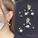 デザインピアス パールビーズのピアス ゴールド（1ペア）