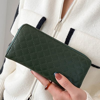 長財布 レディース 小銭入れ スキミング防止 財布 コインスルー 大きく開く 整理整頓 多機能財布 収納財布 ラウンドファスナー 大容量 財布 可愛い誕生日 ギフト プレゼント（1ヶ）