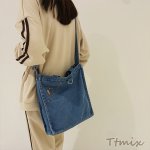 レディース ショルダーバッグ 大人 斜めがけ 大容量 通勤バッグ 女の子 デニ ム リュック おしゃれ 軽い かわいい 韓国バッグ（1ヶ）