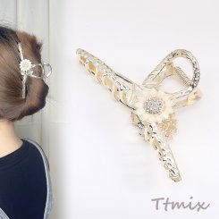 バンスクリップ メタルヘアクリップ ひまわり 5×11.5cm（1ヶ）