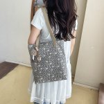 2way トートバッグ レディース 通勤 大容量 折りたたみ バッグ 花柄 2026新作 韓国風 通学 ショッピング 軽量 快適（1ヶ）