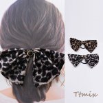 ヒョウ柄ヘアゴム