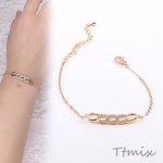 ブレスレット ジルコニア付き ゴールド（1連）