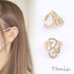 イヤーカフ 11×13mm 片耳用 ゴールド（1ヶ）
