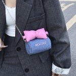 斜め掛けバッグ レディース 子供 チェーンバッグ 通勤バッグ 女性 ナイロン 鞄 シンプル 軽量 大容量 大人 通勤 通学 オシャレ プレゼント（1ヶ）