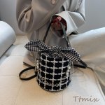小さなバッグ 丸枠バッグ ハンドバッグ ボックス型 チェック ショルダーバッグ レディース 彼女 大人 斜めがけ 斜め掛け 鞄 お出かけ 通勤 旅行 ギフト 贈り物（1ヶ）