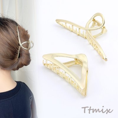 バンスクリップ メタルヘアクリップ ゴールド