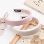 カチューシャ サテン 光沢感 無地 ボリューム感 厚みのあるヘアバンド 髪飾り ヘアアクセサリー 幅约3cm（1ヶ）