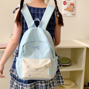 リュックサック 学生女子 リュック 大容量 軽量 ナイロン防水 通学 通勤 短い旅行 お洒落 可愛い 刺繍（1ヶ）