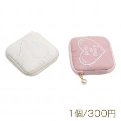 アクセサリーポーチ ミニサイズ 収納ケース 便利な仕切り付き コスメ ジュエリー コンパクトポーチ 約8×8cm（1個）
