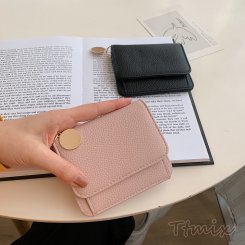 二つ折り財布 さいふ 無地財布 小さい財布 軽量 軽い 財布 レディース 女の子 大人 ショート 小銭入れ 小 ヴィンテージ シンプル 収納 ホワイトデー クリスマス オフィス 贈り物（1ヶ）