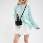 ハンドバッグ 化粧ポーチ ミニ 斜め掛けバッグ レディース 大人 小さめ PUレザー 軽い 2way スクエア ななめがけバッグ カジュアル 通勤（1ヶ）