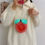 キッズ バッグ メッセンジャーバッグ パール チェーンバッグ 果物の形 ショルダーバッグ ユニセックス 子供用 カジュアルコーデ 斜め掛け 横掛け ポーチ ポシェット おつかいバッグ おでかけ（1ヶ）