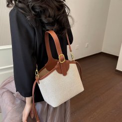 2way キャンバスバッグ レディース 斜め掛けバッグ 帆布 高級感デザイン 通勤 レジャー 夏用 カジュアル マルチファッション（1ヶ）