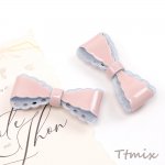 リボンバレッタ ヘアバレッタ ヘアアクセサリー 約3.2×7.3cm（1ヶ）