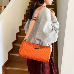 小方格バッグ レディース 斜めがけバッグ ナイロン 軽量 旅行 通勤 運動 ヨガ 使いやすい お洒落（1ヶ）