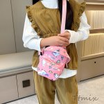 キッズバッグ キッズ ウエストバッグ ナイロン ボディバッグ ウエストポーチ 子供 大容量 城の形 防水ポケット シンプル 可愛い 軽量 斜めかけ ショルダーバッグ（1ヶ）