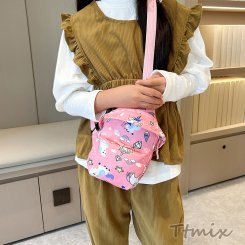 キッズバッグ キッズ ウエストバッグ ナイロン ボディバッグ ウエストポーチ 子供 大容量 城の形 防水ポケット シンプル 可愛い 軽量 斜めかけ ショルダーバッグ（1ヶ）
