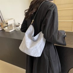 トートバッグ PUレザーバッグ レディース PU 手提げ バケツバッグ 無地 大容量 カジュアル かわいい 手持ち 通勤バッグ 通学 （1ヶ）