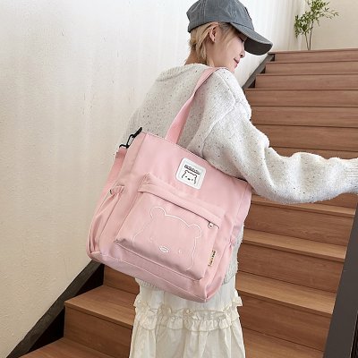 ショルダーバッグ キャンバス メンズ レディース 帆布 2way トートバッグ バッグ メッセンジャーバッグ 大人 アウトドア 斜めがけバッグ ワンショルダーバッグ 軽量 布 大きめ 斜めがけ おしゃれ カジュアル（1ヶ）