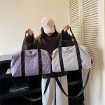 トートバッグ レディース 2way 大容量 オックスフォード 通勤 ジム 軽量 お洒落 菱目打ち（1ヶ）