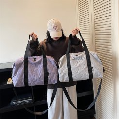 トートバッグ レディース 2way 大容量 オックスフォード 通勤 ジム 軽量 お洒落 菱目打ち（1ヶ）