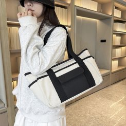 トートバッグ レディース マザーズバッグ キャンバス 大容量 多ポケット 通勤 ママバッグ ins風 お洒落 便利（1ヶ）