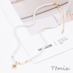 ネックレス パールネックレス スクエア型 スマイリー（1連）