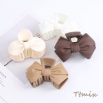 アクリルバンスクリップ ヘアアクセサリー リボン（1ヶ）