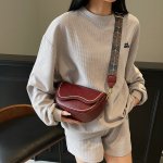 ショルダーバッグ 長さ調整可能 レディース 斜め掛け 斜めかけ PUレザー 鞄 バッグ ショルダー ワンショルダー 無地 通勤 通学（1ヶ）