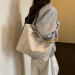 トートバッグ 2way 大容量 キャンバスバッグ 通勤 通学 お出かけ 旅行 耐摩耗 お洒落 どんな服装にも合わせやすい（1ヶ）