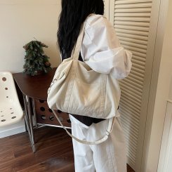 トートバッグ レディース トートバッグ 大容量 帆布 通勤 通学 韓国風 シンプル 2way 軽量（1ヶ）