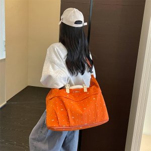 トラベルバッグ レディース 機内持ち込みバッグ 2way ナイロン製 水玉模様リボン付き キャリー搭載 大容量 通勤 短期出張 ヨガ マタニティ入院 お洒落 丈夫（1ヶ）