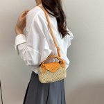 ショルダーバッグ レディース 2way トートバッグ 草編み キャンバス 小物入れ 通勤 通学 お出かけ カジュアル おしゃれ プレゼント かわいい 母の日（1ヶ）