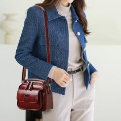 ショルダーバッグ レディース おしゃれ ハンドバッグ 斜めがけ 大人 軽い 軽量 斜め掛け PUレザー バッグ 2way 斜めがけバッグ 通勤バッグ（1ヶ）