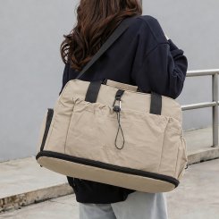 旅行バッグ 男女兼用 収納バッグ 大容量 オックスフォード生地 2way 通勤 スポーツ ジム 収納 便利 お洒落（1ヶ）