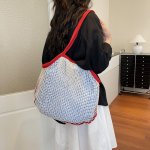 手提げバッグ メッシュバッグ 2way トートバッグ ママ用 買い物 レジャー 軽量 通気性 収納 便利（1ヶ）