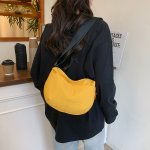 ショルダーバッグ レディース 軽量 ナイロン サイド ファスナー付き バッグ 鞄 ショルダー ボディバッグ 斜め掛け 肩掛け 大容量 大きめ シンプル（1ヶ）