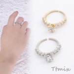 高品質ジルコニアリング デザインリング 指輪 幅約7mm（1ヶ）