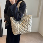 トートバッグ レディース おしゃれ ラルット棉 便利 2way 全3色 大容量 レディーストート お洒落 シンプルトート シンプル 大人コーデ 通勤 通学 秋 冬（1ヶ）